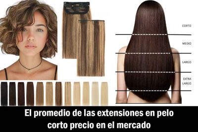 El promedio de las extensiones en pelo corto precio en el mercado